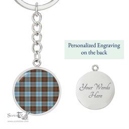 ScotsTee Shop Scottish Anderson Ancient Clan Circle Pendant Tartan Luxury Keychain - Personalized Engraving