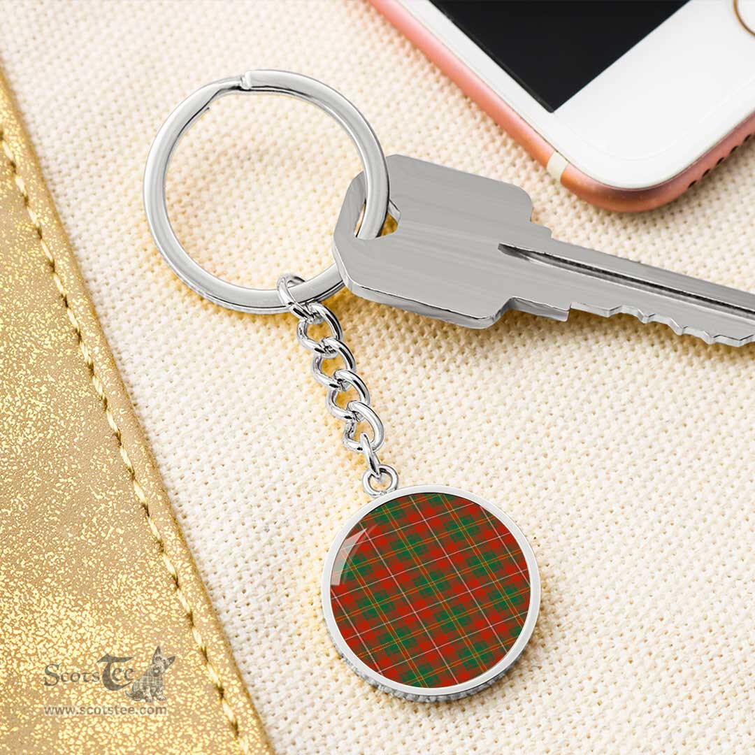 ScotsTee Shop Scottish Hay Ancient Clan Circle Pendant Tartan Luxury Keychain - Personalized Engraving