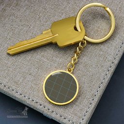 ScotsTee Shop Scottish Haig Check Clan Circle Pendant Tartan Luxury Keychain - Personalized Engraving
