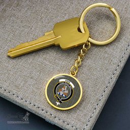 ScotsTee Shop Scottish Haig Check Clan Crest Circle Pendant Tartan Luxury Keychain - Personalized Engraving