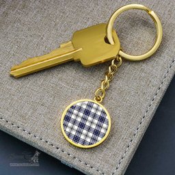 ScotsTee Shop Scottish Hannay Modern Clan Circle Pendant Tartan Luxury Keychain - Personalized Engraving