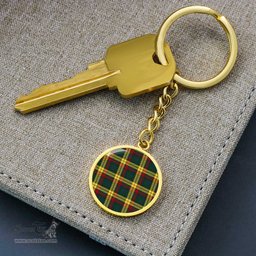 ScotsTee Shop Scottish Macmillan Old Modern Clan Circle Pendant Tartan Luxury Keychain - Personalized Engraving