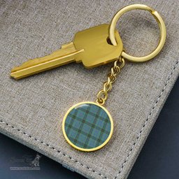 ScotsTee Shop Scottish Macinnes Ancient Clan Circle Pendant Tartan Luxury Keychain - Personalized Engraving