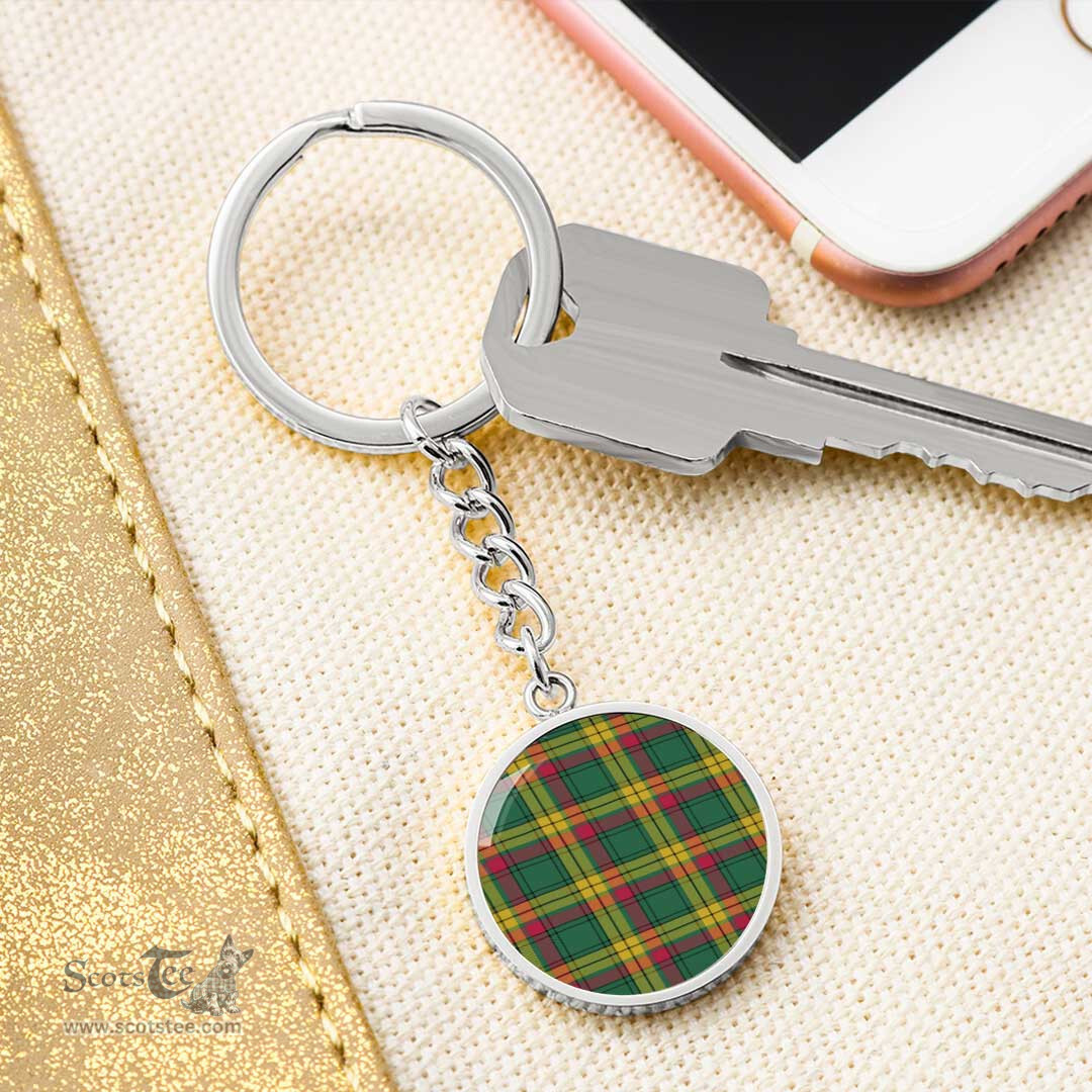 ScotsTee Shop Scottish Macmillan Old Ancient Clan Circle Pendant Tartan Luxury Keychain - Personalized Engraving
