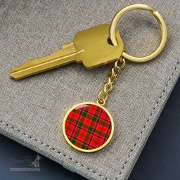 ScotsTee Shop Scottish Munro Modern Clan Circle Pendant Tartan Luxury Keychain - Personalized Engraving
