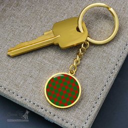 ScotsTee Shop Scottish Middleton Modern Clan Circle Pendant Tartan Luxury Keychain - Personalized Engraving