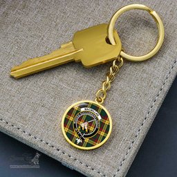 ScotsTee Shop Scottish MacMillan Old Modern Clan Crest Circle Pendant Tartan Luxury Keychain - Personalized Engraving