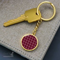 ScotsTee Shop Scottish Little Clan Circle Pendant Tartan Luxury Keychain - Personalized Engraving