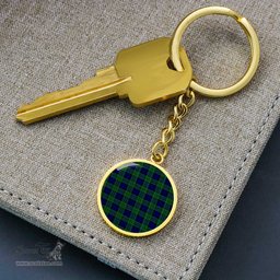 ScotsTee Shop Scottish Maccallum Modern Clan Circle Pendant Tartan Luxury Keychain - Personalized Engraving