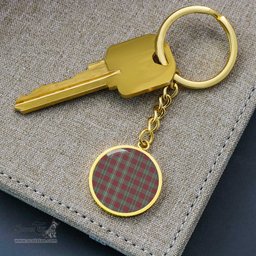 ScotsTee Shop Scottish Macgregor Hunting Ancient Clan Circle Pendant Tartan Luxury Keychain - Personalized Engraving