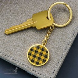 ScotsTee Shop Scottish Macleod Of Lewis Ancient Clan Circle Pendant Tartan Luxury Keychain - Personalized Engraving