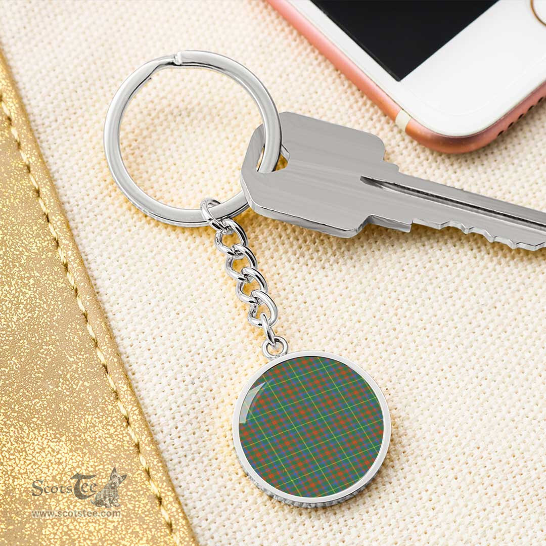 ScotsTee Shop Scottish Mackintosh Hunting Ancient Clan Circle Pendant Tartan Luxury Keychain - Personalized Engraving