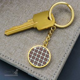 ScotsTee Shop Scottish Stewart Dress Ancient Clan Circle Pendant Tartan Luxury Keychain - Personalized Engraving