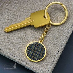 ScotsTee Shop Scottish Scott Green Modern Clan Circle Pendant Tartan Luxury Keychain - Personalized Engraving