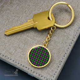 ScotsTee Shop Scottish Selkirk Clan Circle Pendant Tartan Luxury Keychain - Personalized Engraving