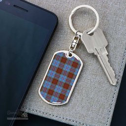 ScotsTee Shop Scottish Anderson Modern Clan Dog Tag Pendant Tartan Luxury Keychain - Personalized Engraving