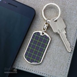 ScotsTee Shop Scottish Campbell Argyll Modern Clan Dog Tag Pendant Tartan Luxury Keychain - Personalized Engraving