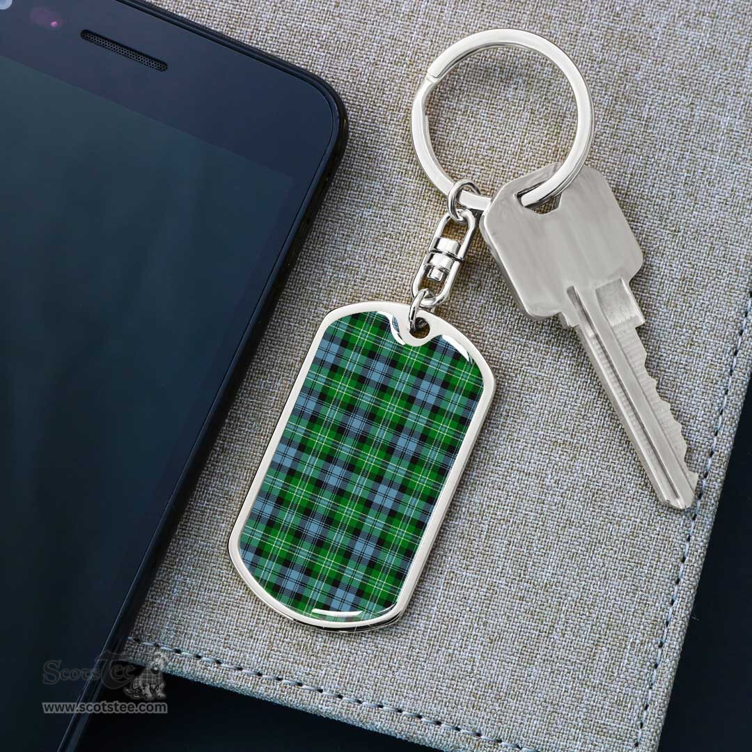 ScotsTee Shop Scottish Arbuthnot Ancient Clan Dog Tag Pendant Tartan Luxury Keychain - Personalized Engraving