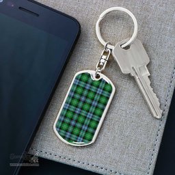 ScotsTee Shop Scottish Arbuthnot Ancient Clan Dog Tag Pendant Tartan Luxury Keychain - Personalized Engraving