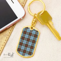 ScotsTee Shop Scottish Anderson Ancient Clan Dog Tag Pendant Tartan Luxury Keychain - Personalized Engraving