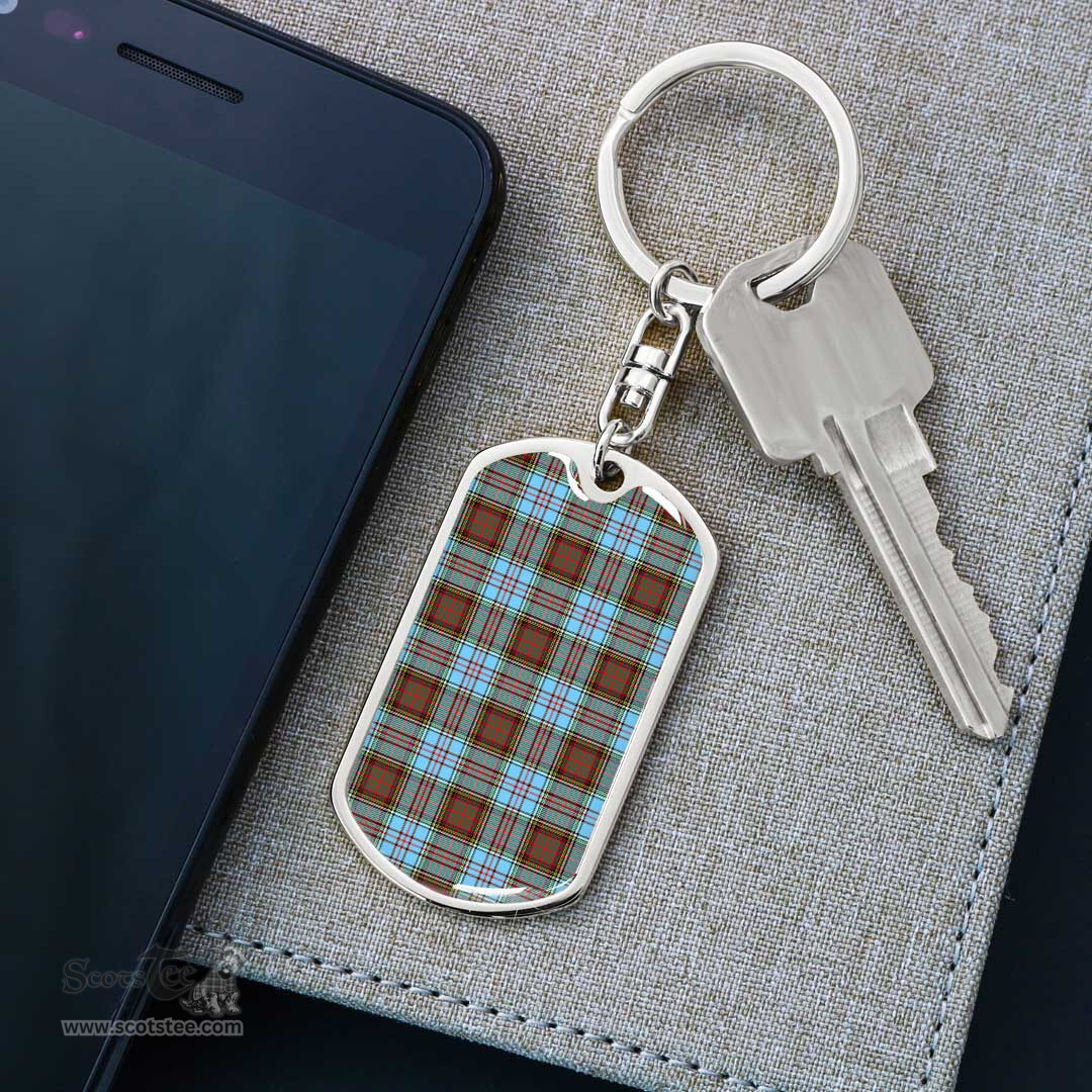ScotsTee Shop Scottish Anderson Ancient Clan Dog Tag Pendant Tartan Luxury Keychain - Personalized Engraving