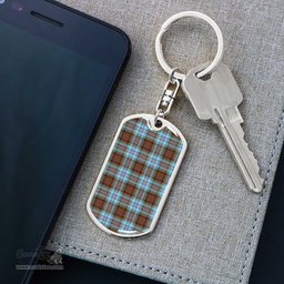 ScotsTee Shop Scottish Anderson Ancient Clan Dog Tag Pendant Tartan Luxury Keychain - Personalized Engraving