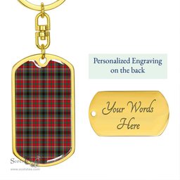 ScotsTee Shop Scottish Anderson of Arbrake Clan Dog Tag Pendant Tartan Luxury Keychain - Personalized Engraving
