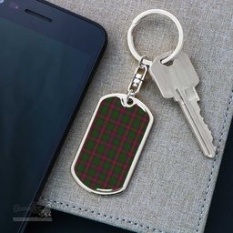ScotsTee Shop Scottish Cairns Clan Dog Tag Pendant Tartan Luxury Keychain - Personalized Engraving
