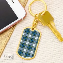 ScotsTee Shop Scottish Campbell Dress Ancient Clan Dog Tag Pendant Tartan Luxury Keychain - Personalized Engraving