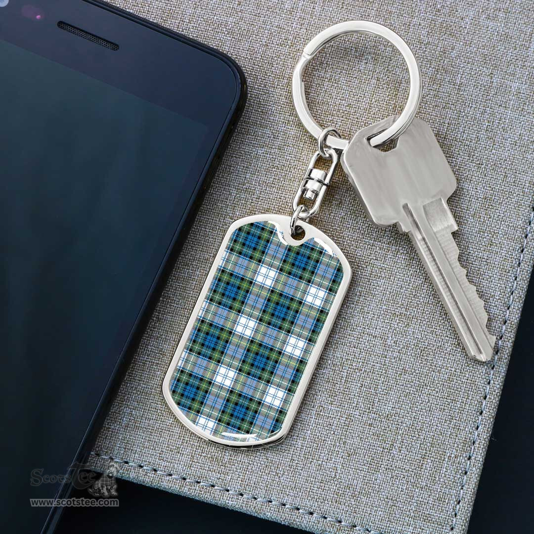 ScotsTee Shop Scottish Campbell Dress Ancient Clan Dog Tag Pendant Tartan Luxury Keychain - Personalized Engraving