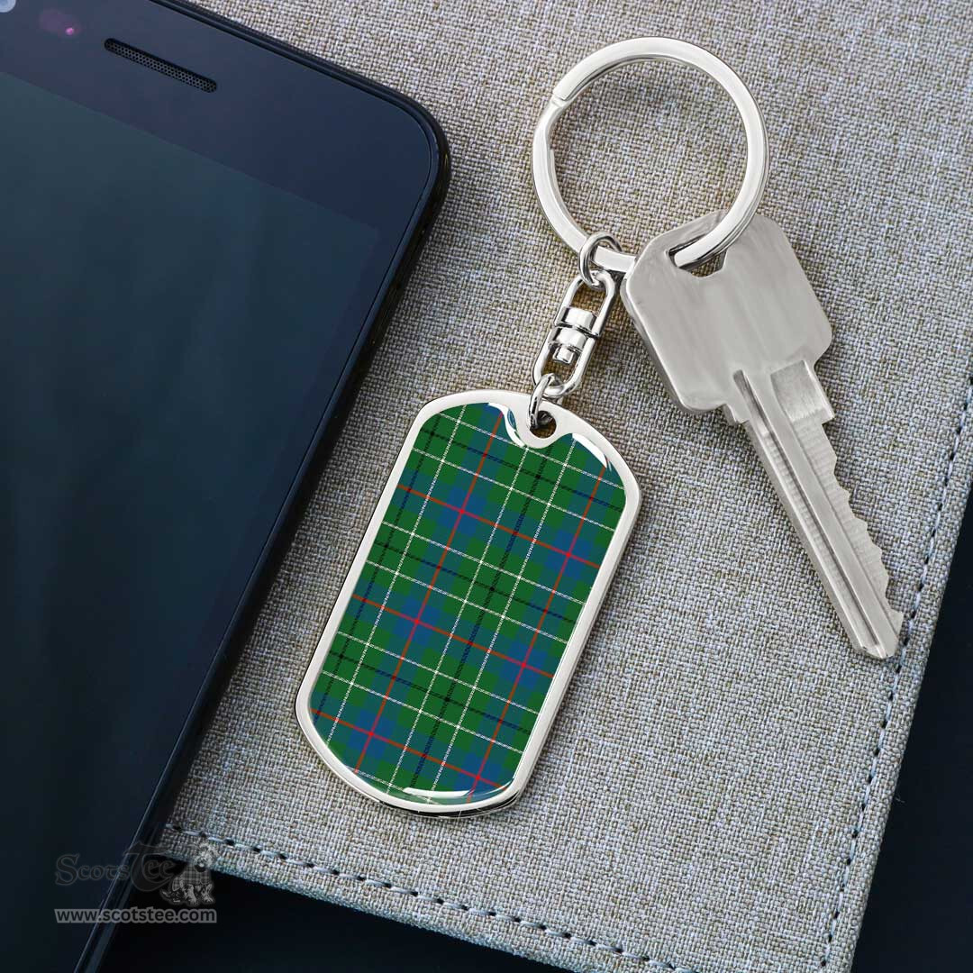 ScotsTee Shop Scottish Duncan Ancient Clan Dog Tag Pendant Tartan Luxury Keychain - Personalized Engraving