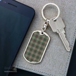 ScotsTee Shop Scottish Craig Ancient Clan Dog Tag Pendant Tartan Luxury Keychain - Personalized Engraving