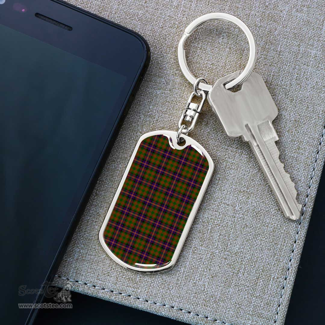 ScotsTee Shop Scottish Cochrane Modern Clan Dog Tag Pendant Tartan Luxury Keychain - Personalized Engraving