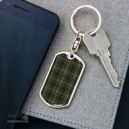 ScotsTee Shop Scottish Davidson Tulloch Dress Clan Dog Tag Pendant Tartan Luxury Keychain - Personalized Engraving