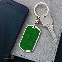 ScotsTee Shop Scottish Don _Tribe of Mar Clan Dog Tag Pendant Tartan Luxury Keychain - Personalized Engraving