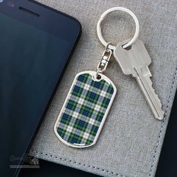 ScotsTee Shop Scottish Gordon Dress Ancient Clan Dog Tag Pendant Tartan Luxury Keychain - Personalized Engraving