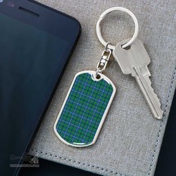 ScotsTee Shop Scottish Douglas Ancient Clan Dog Tag Pendant Tartan Luxury Keychain - Personalized Engraving