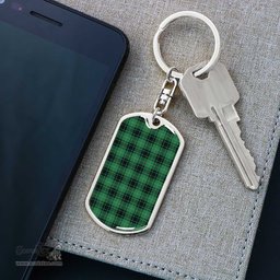 ScotsTee Shop Scottish MacArthur Ancient Clan Dog Tag Pendant Tartan Luxury Keychain - Personalized Engraving