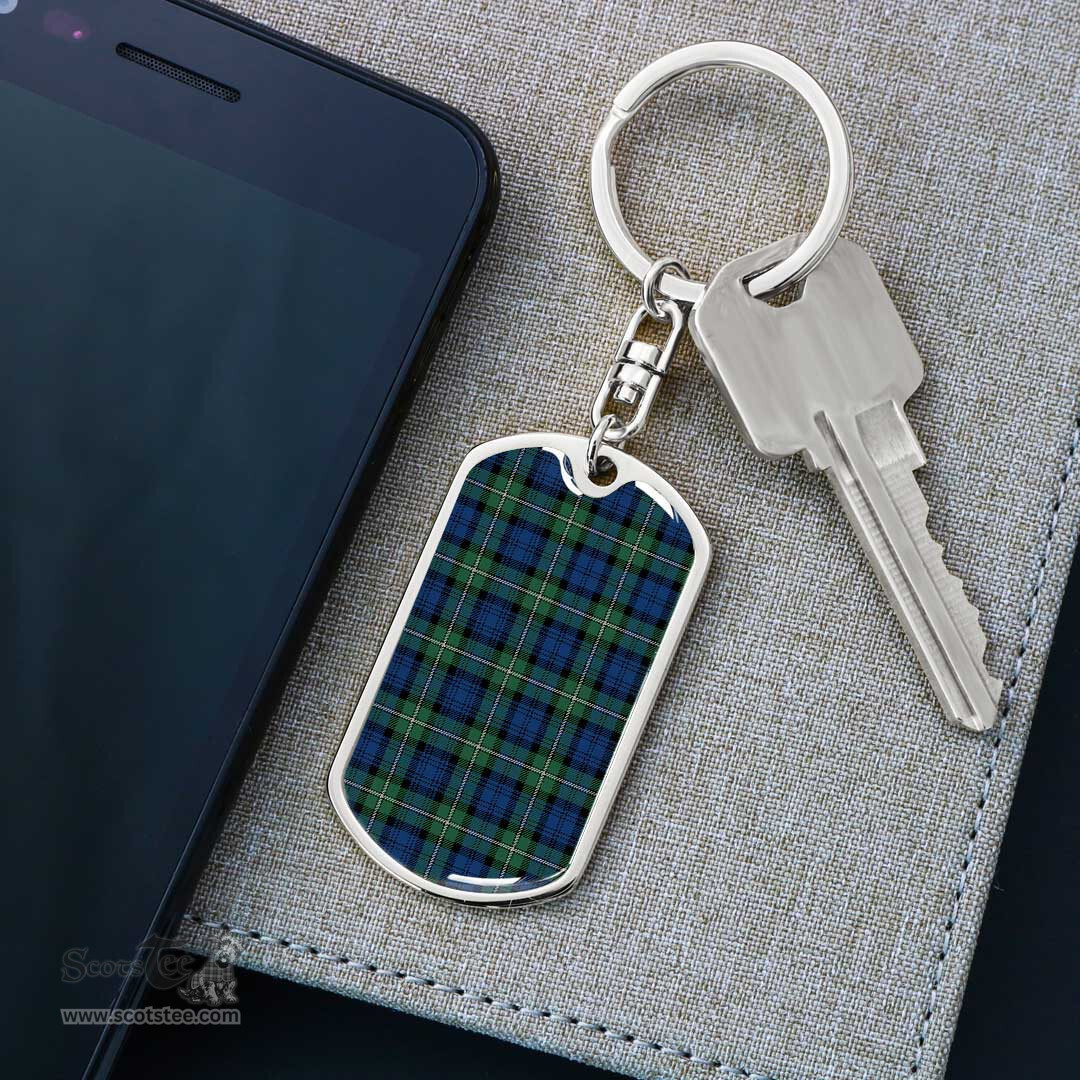 ScotsTee Shop Scottish Forbes Ancient Clan Dog Tag Pendant Tartan Luxury Keychain - Personalized Engraving