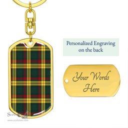 ScotsTee Shop Scottish MacMillan Old Modern Clan Dog Tag Pendant Tartan Luxury Keychain - Personalized Engraving