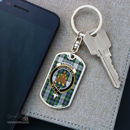 ScotsTee Shop Scottish MacKenzie Dress Ancient Clan Crest Dog Tag Pendant Tartan Luxury Keychain - Personalized Engraving