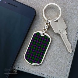 ScotsTee Shop Scottish Morrison Modern Clan Dog Tag Pendant Tartan Luxury Keychain - Personalized Engraving