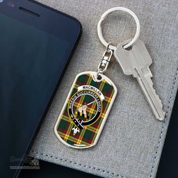 ScotsTee Shop Scottish MacMillan Old Modern Clan Crest Dog Tag Pendant Tartan Luxury Keychain - Personalized Engraving