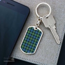 ScotsTee Shop Scottish MacEwen Ancient Clan Dog Tag Pendant Tartan Luxury Keychain - Personalized Engraving