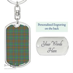 ScotsTee Shop Scottish MacKintosh Hunting Ancient Clan Dog Tag Pendant Tartan Luxury Keychain - Personalized Engraving