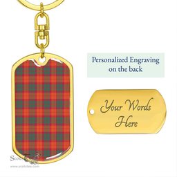 ScotsTee Shop Scottish MacNab Ancient Clan Dog Tag Pendant Tartan Luxury Keychain - Personalized Engraving