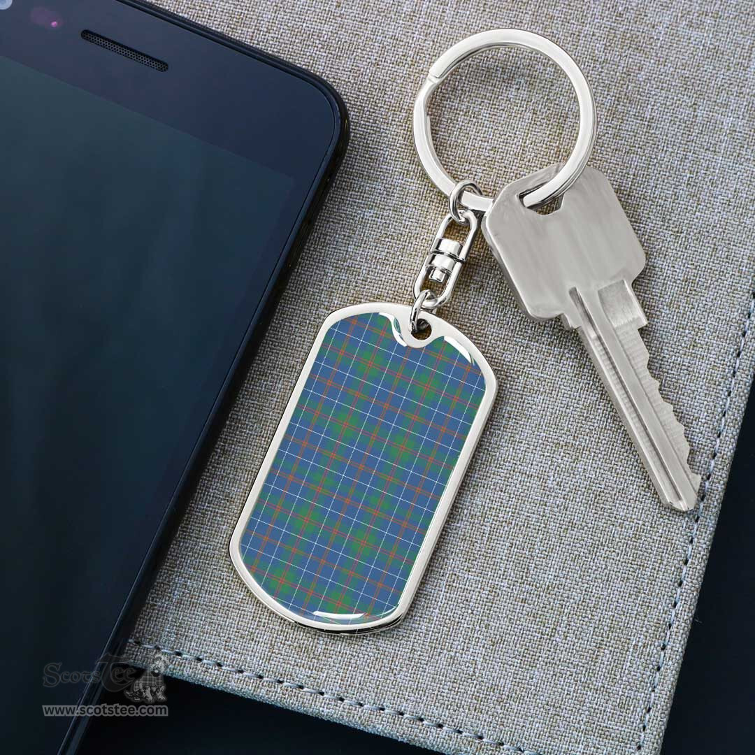 ScotsTee Shop Scottish MacHardy Ancient Clan Dog Tag Pendant Tartan Luxury Keychain - Personalized Engraving