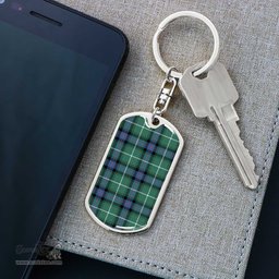 ScotsTee Shop Scottish MacDonald of the Isles Hunting Ancient Clan Dog Tag Pendant Tartan Luxury Keychain - Personalized Engraving