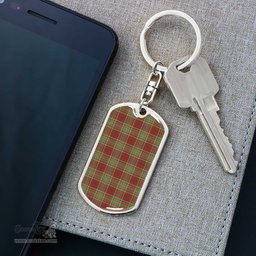 ScotsTee Shop Scottish MacGillivray Hunting Ancient Clan Dog Tag Pendant Tartan Luxury Keychain - Personalized Engraving