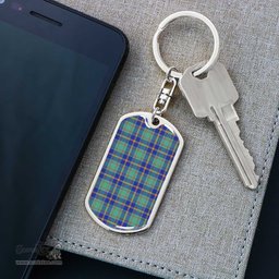 ScotsTee Shop Scottish US Marine Clan Dog Tag Pendant Tartan Luxury Keychain - Personalized Engraving
